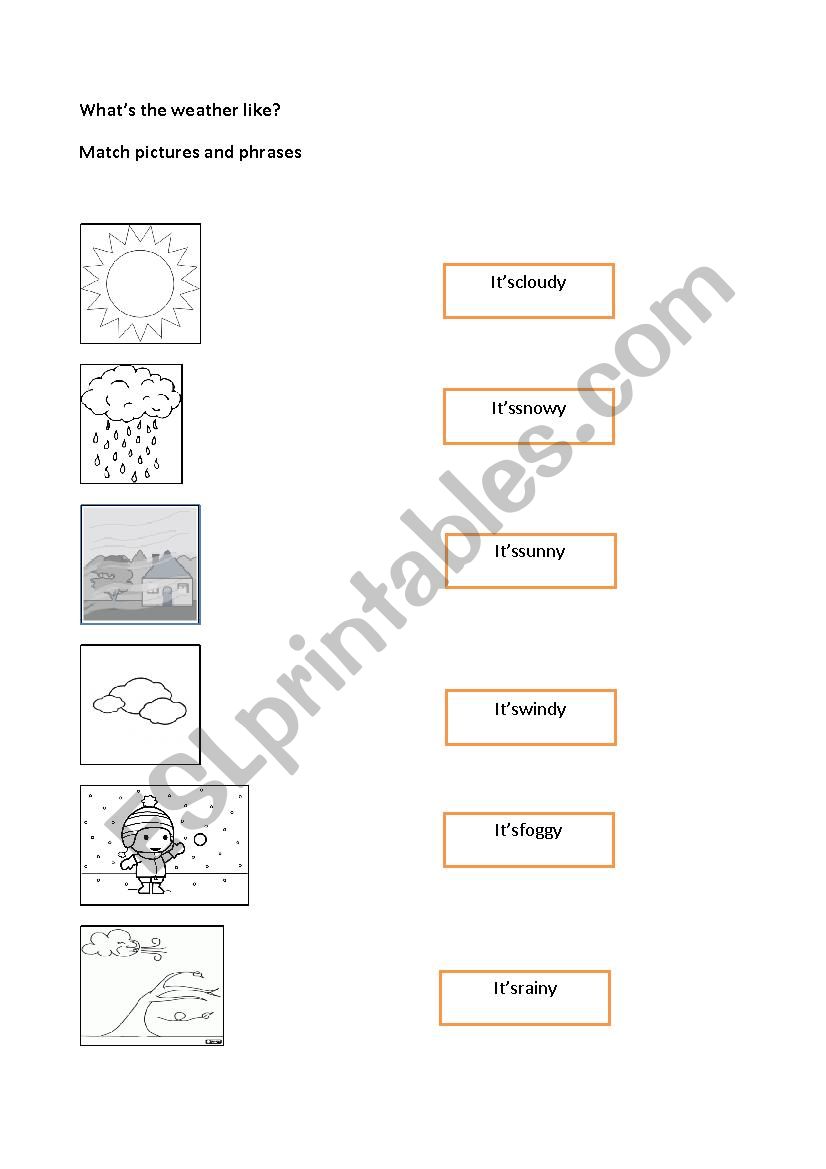 Whats the weather like? worksheet