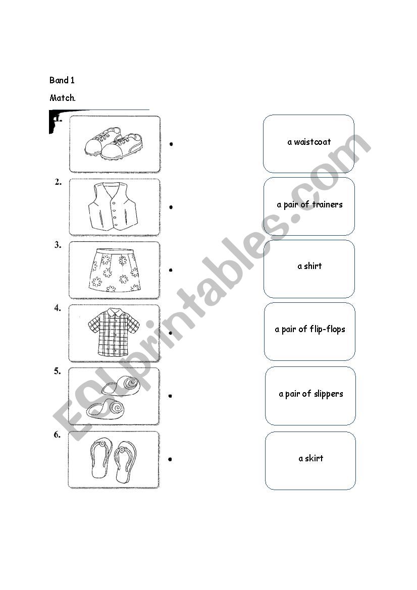 What I Wear worksheet