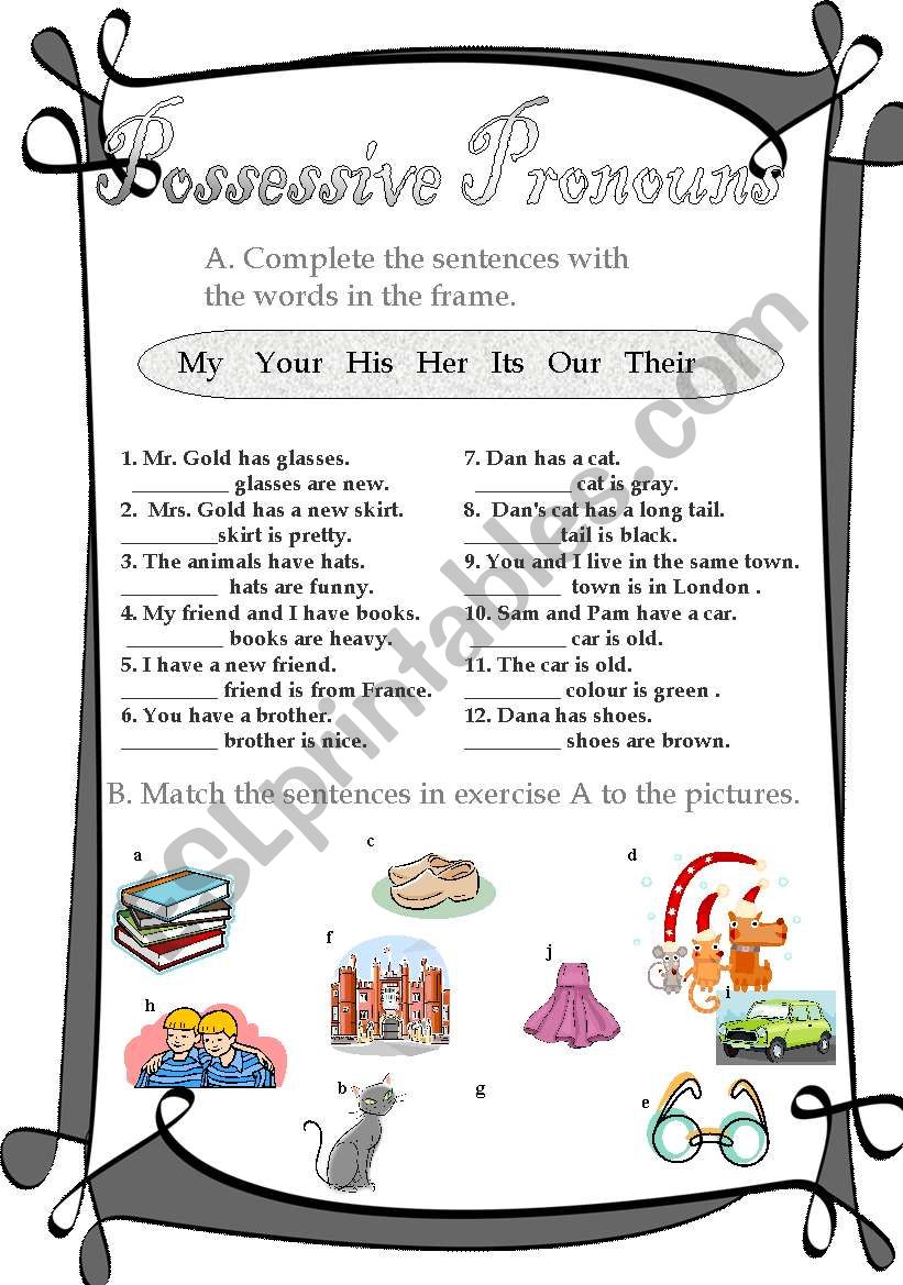 Possessive Adjectives worksheet