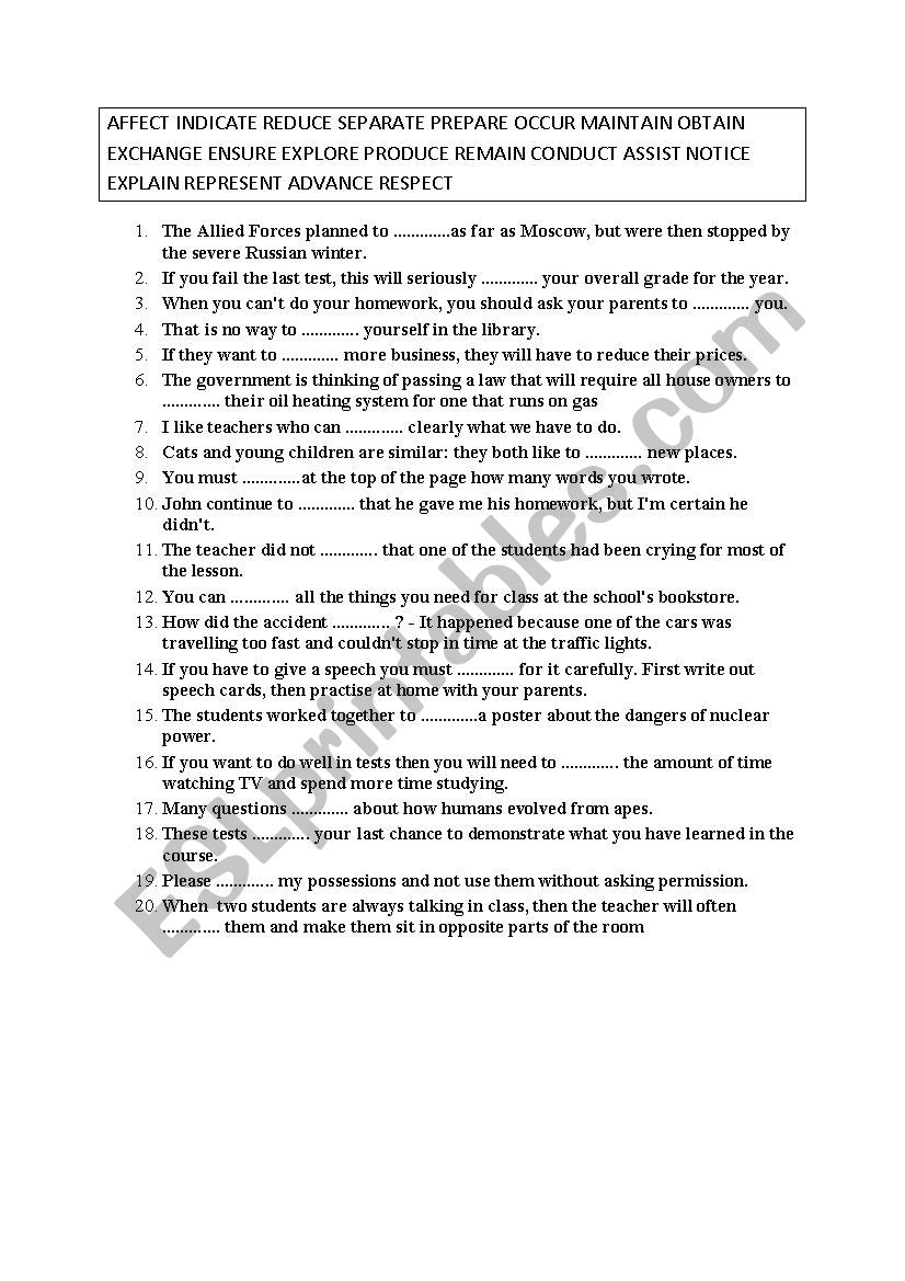 prepositions worksheet