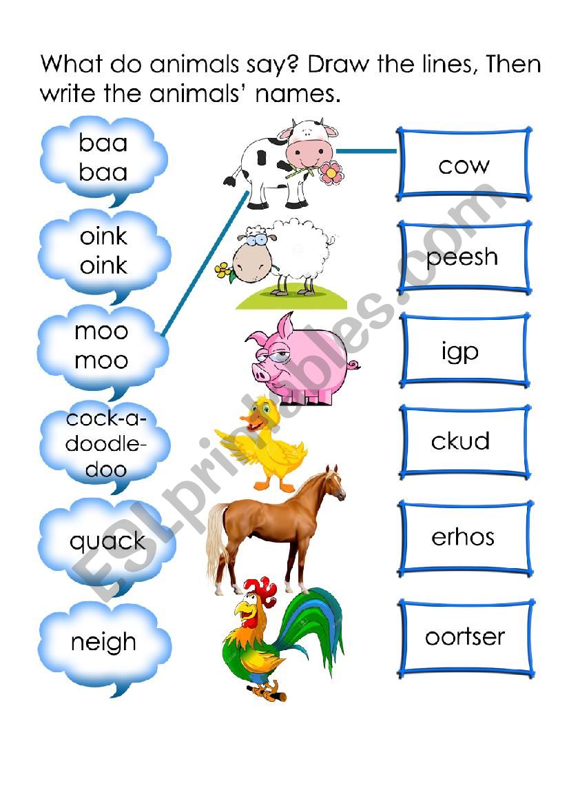 Farm Noises worksheet