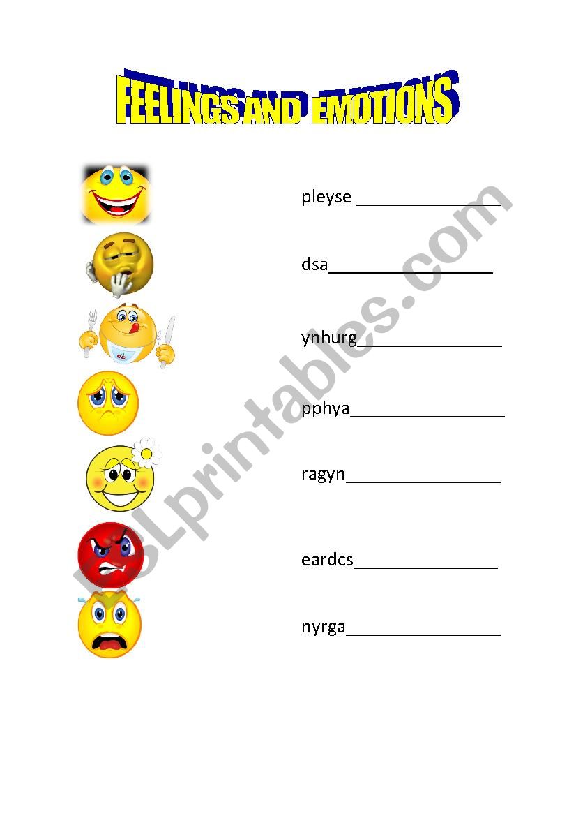 Unscramble and Match worksheet