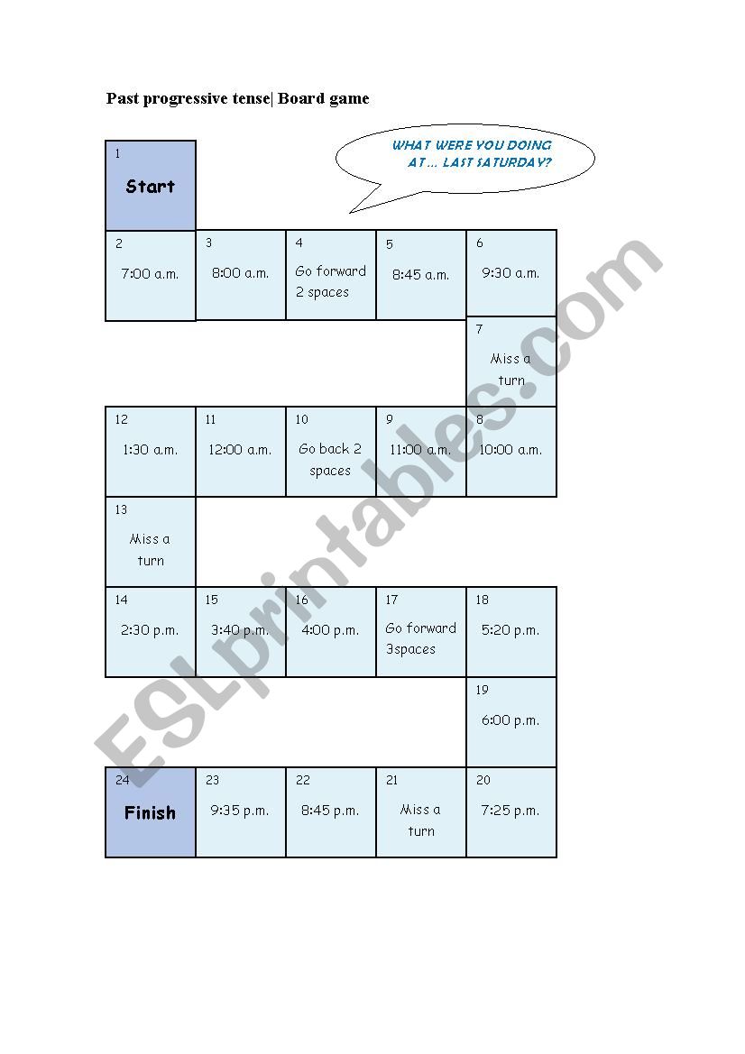 Communicative Grammar: Past progressive tense