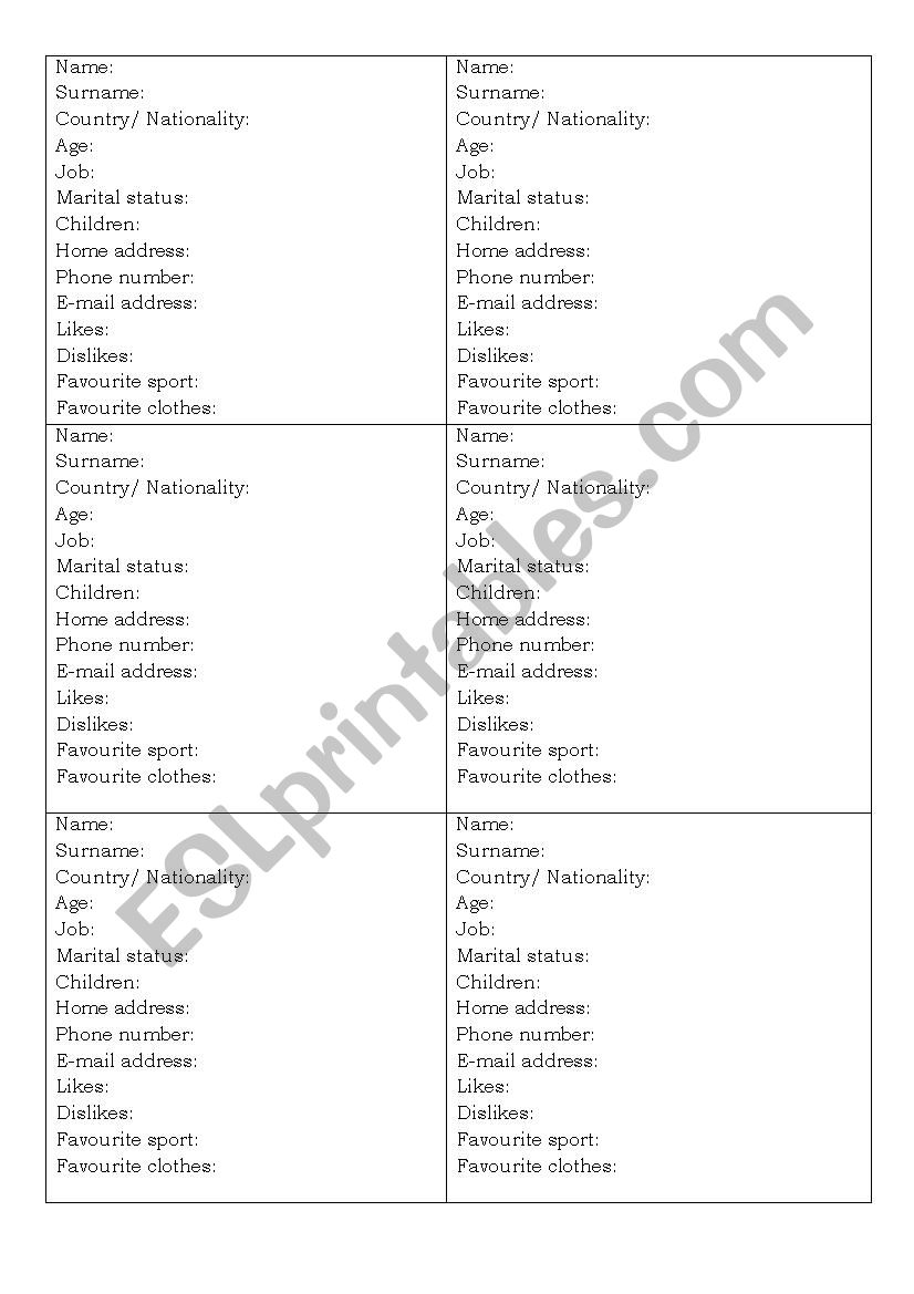 Key imformation about different people_Speaking activity