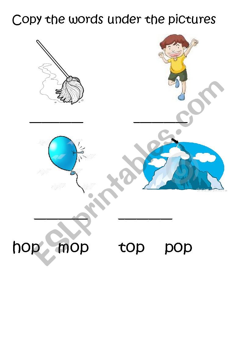 Op Words worksheet
