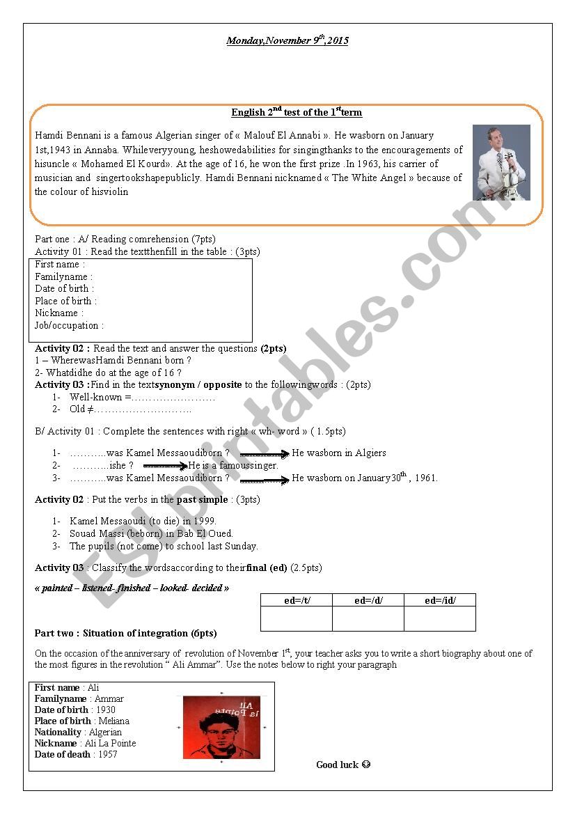 Hamdi Bennani  worksheet