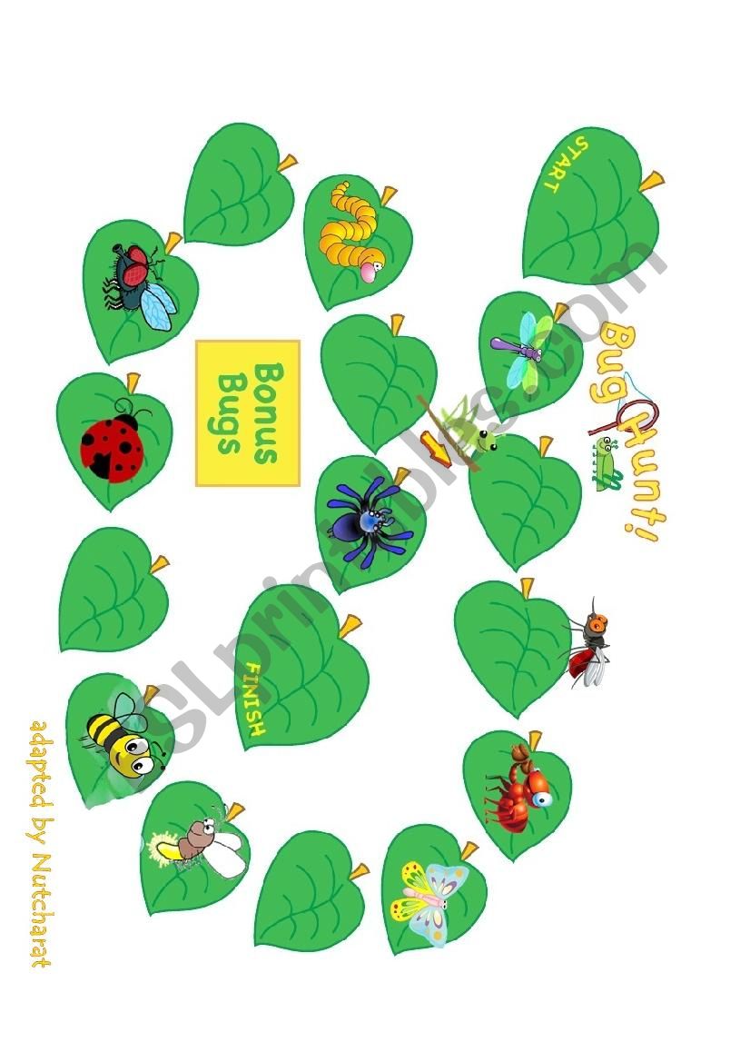 esl insect game worksheet