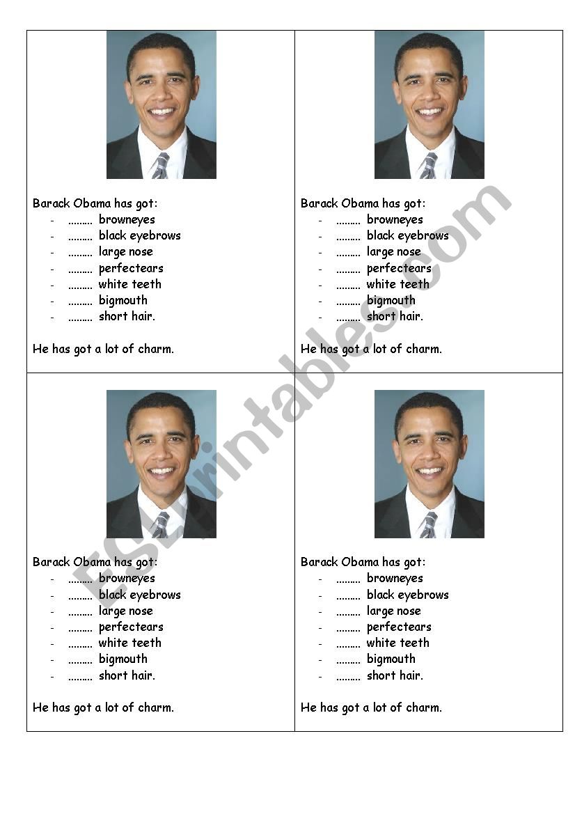 physical description Barack Obama : articles