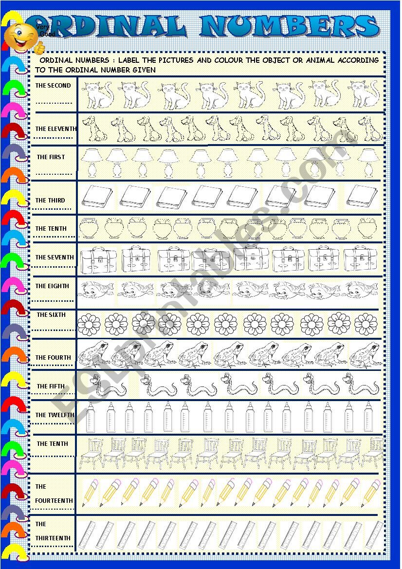 Ordinal numbers for young learners