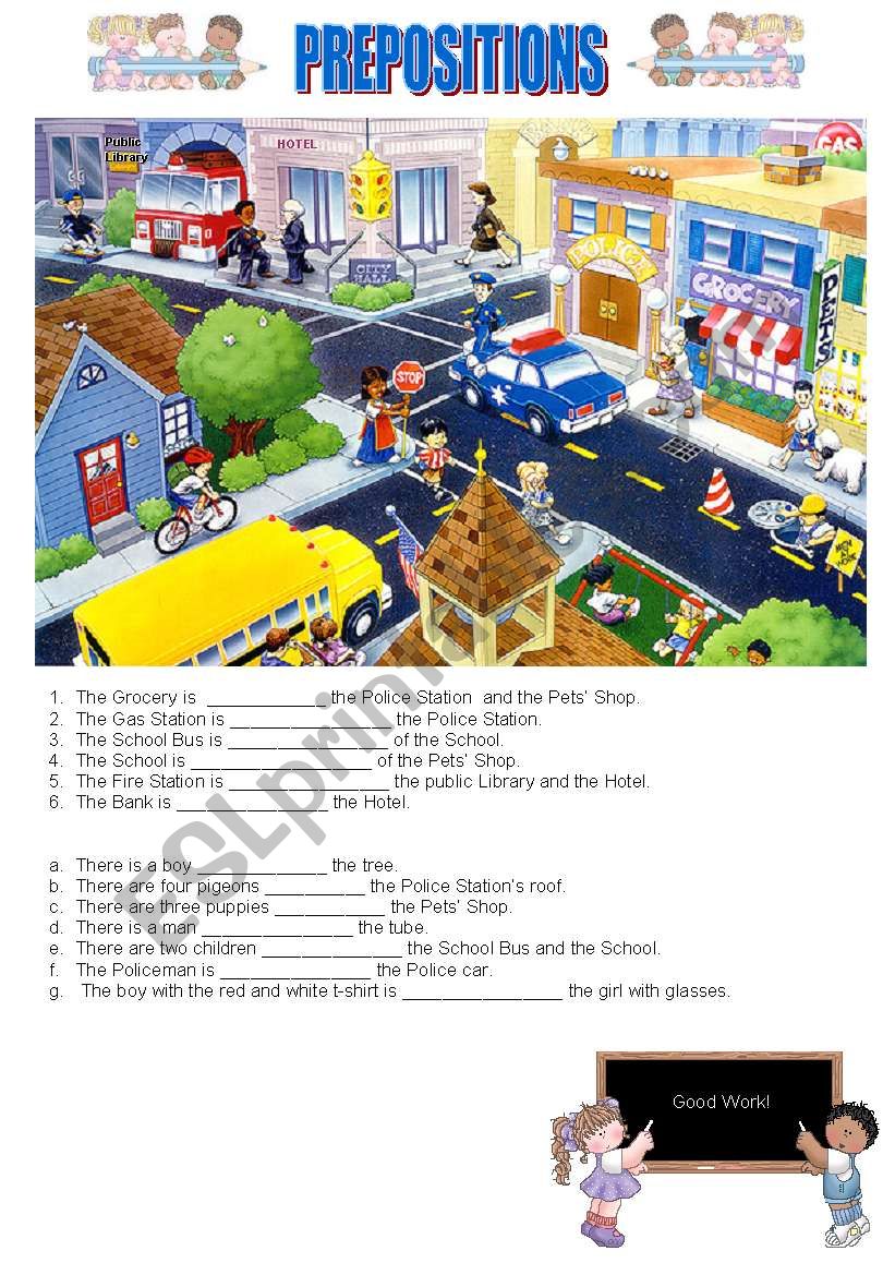 PREPOSITIONS worksheet