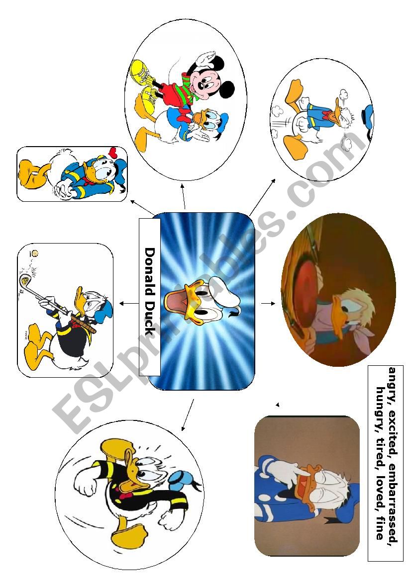 Donald Duck Emotions worksheet