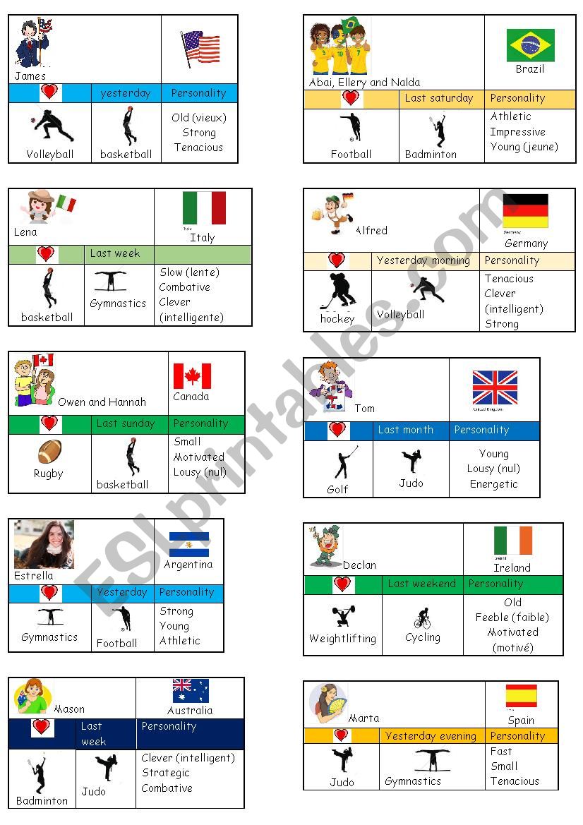 Nationality speaking activity worksheet