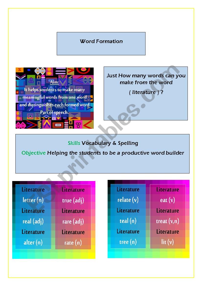 Word Formation worksheet