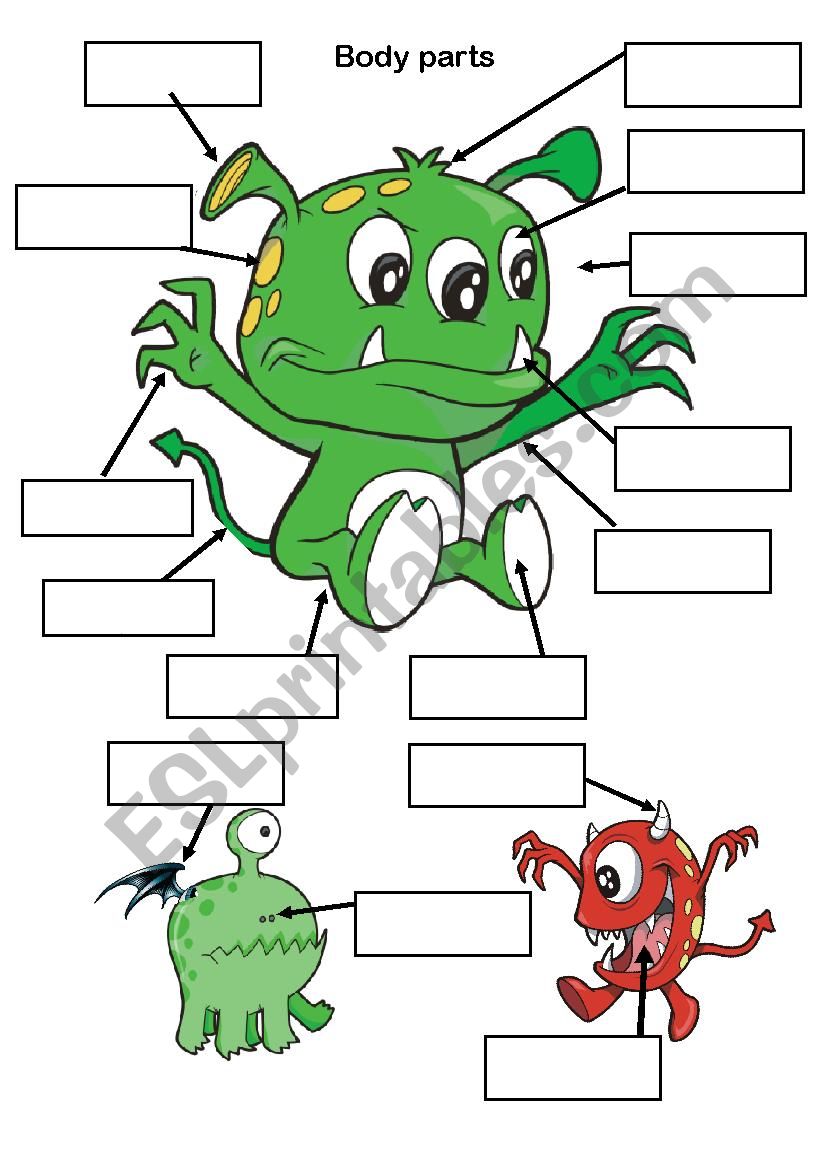 Printable Monster Body Parts