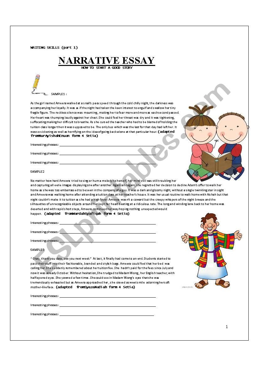 Narrative Writing - writing a story