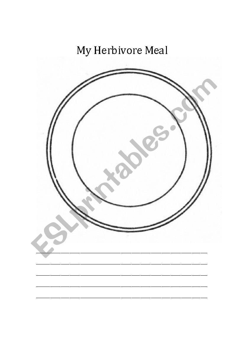 Animal meals worksheet