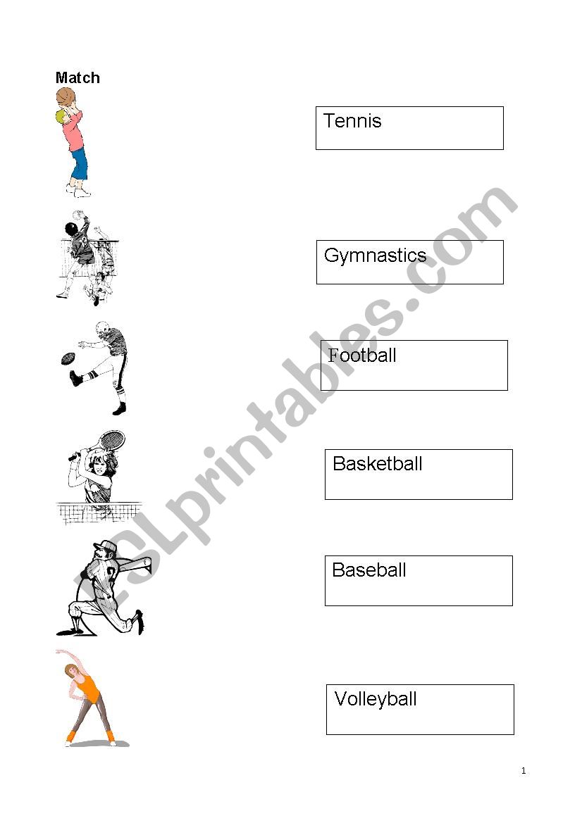 Sports worksheet