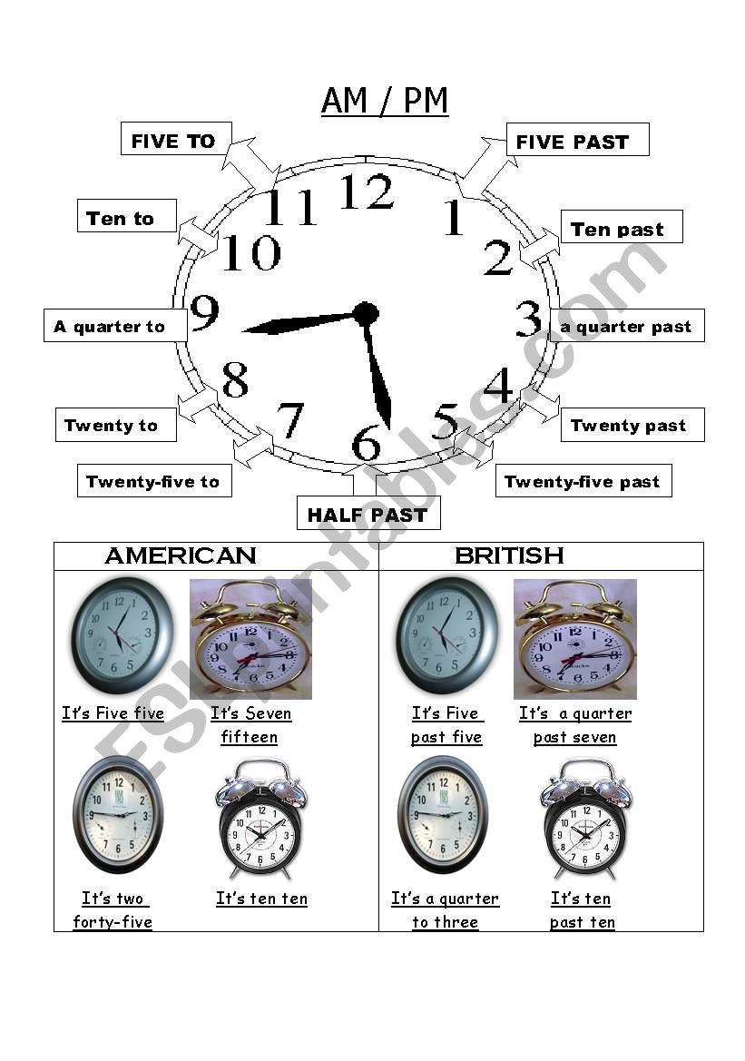 whats the time? worksheet