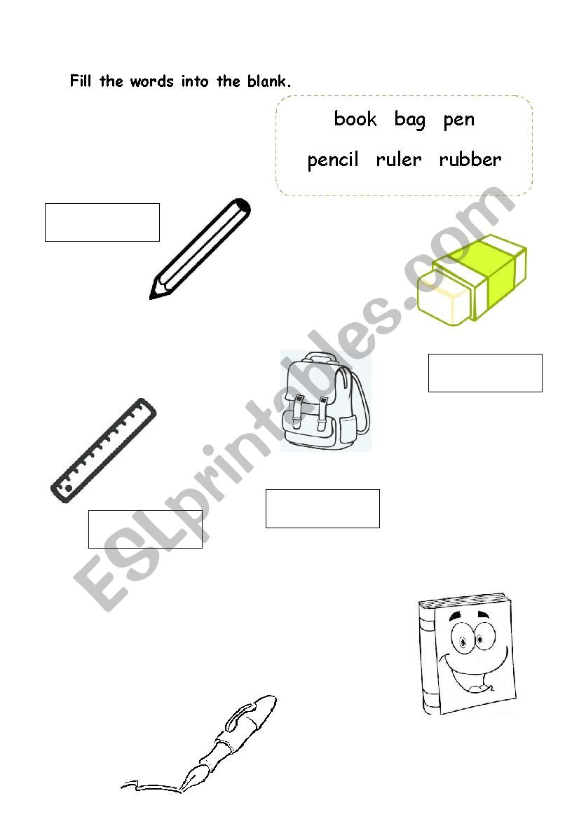 stationery worksheet