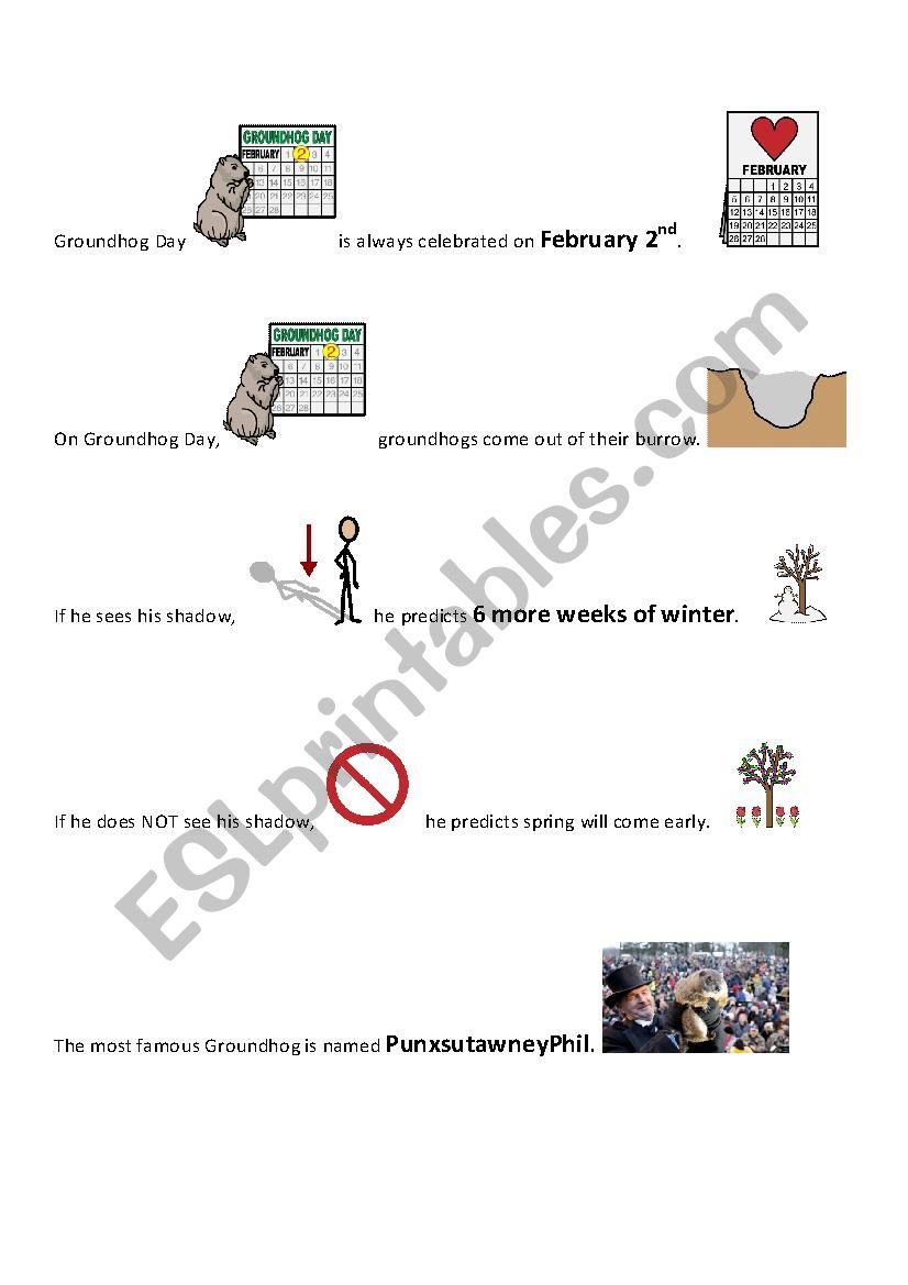 Groundhog Day Article worksheet