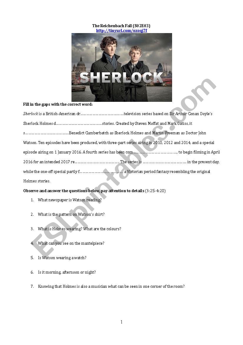 Sherlock The Reichenbach Fall Season 2 episode 3