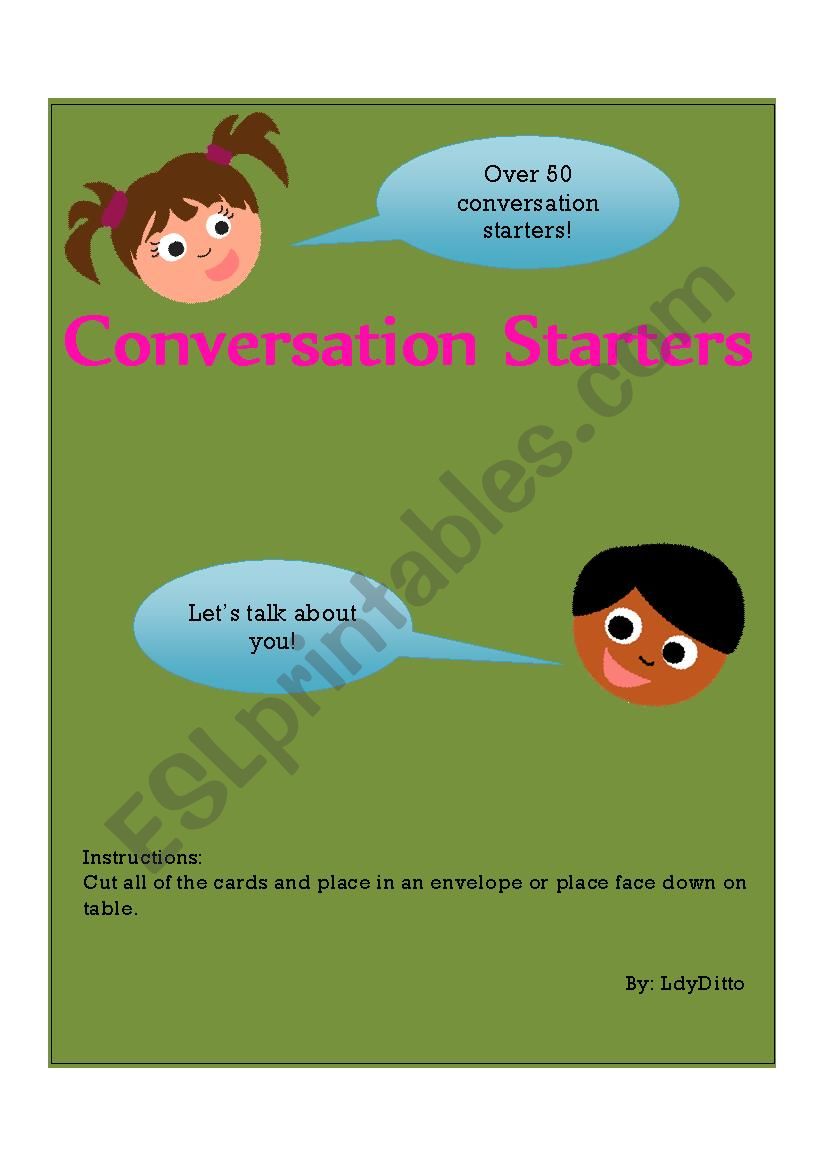 Fun Conversations starter worksheet