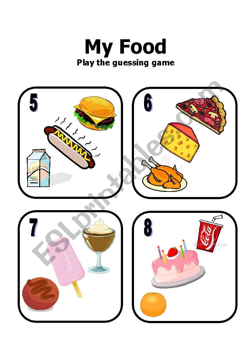 Guessing Game 2nd set worksheet