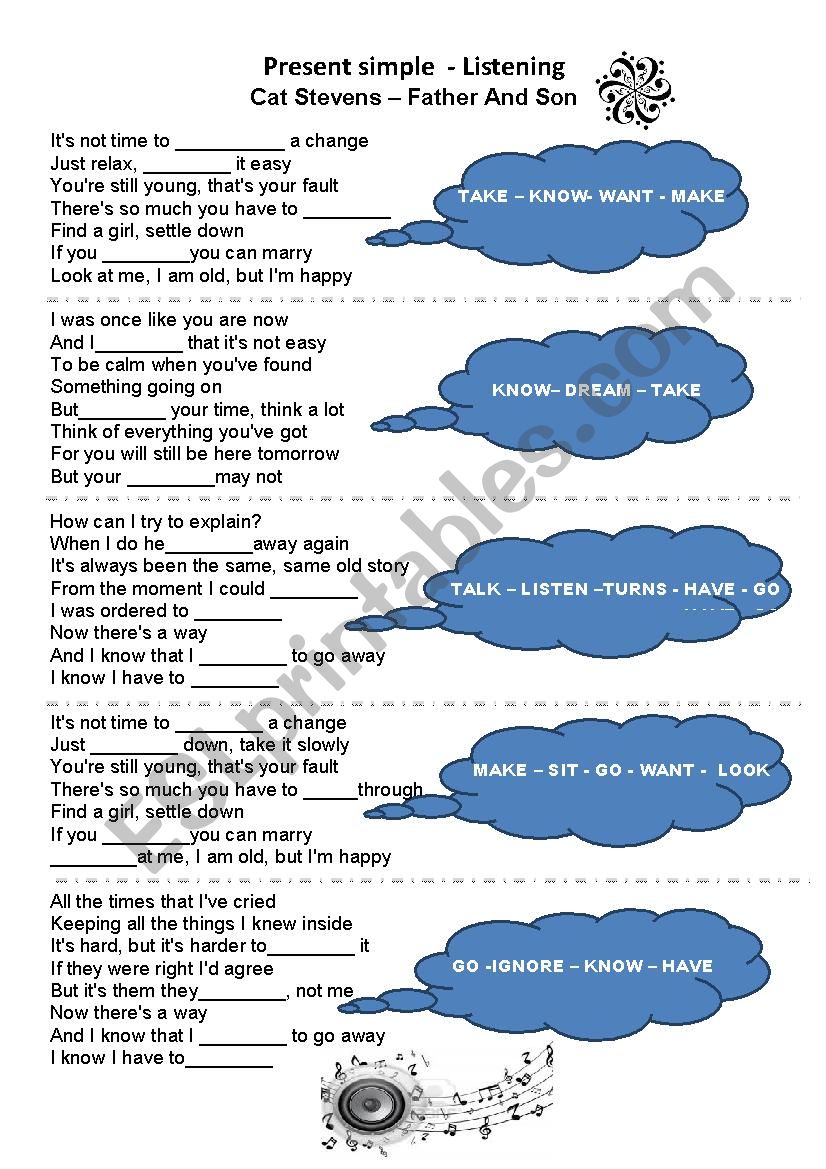 VERBS - PRESENT SIMPLE worksheet