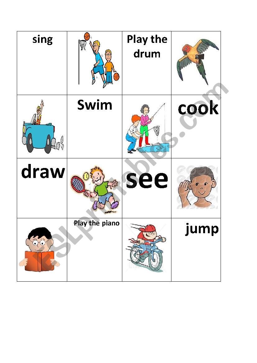 bingo worksheet
