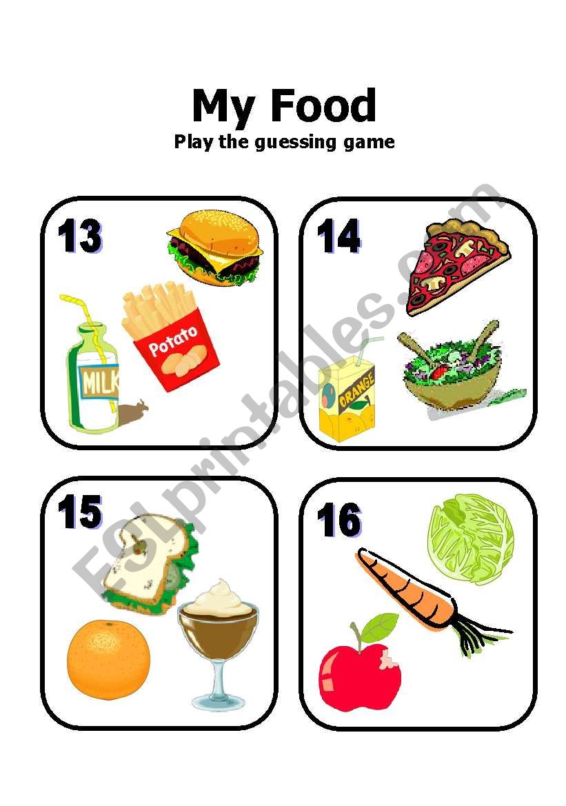 Guessing Game 4th set worksheet
