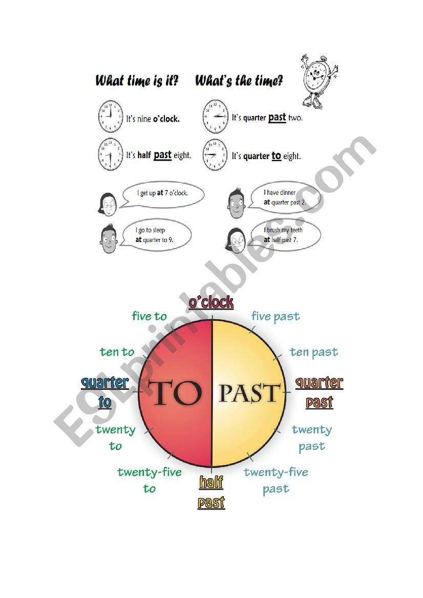 telling the time worksheet