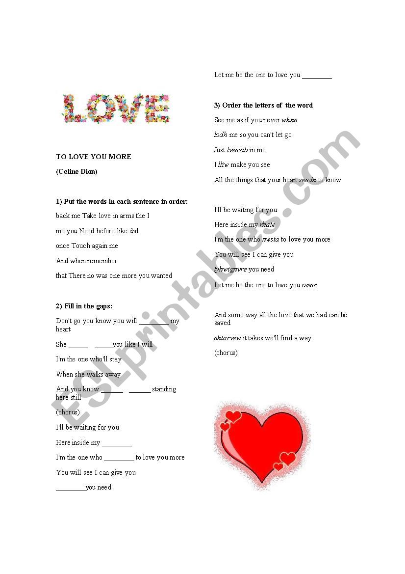 To love you more - Celine Dion