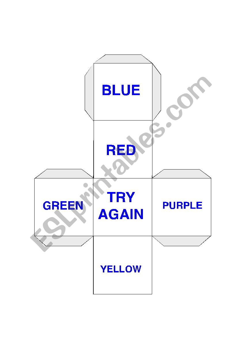Color Dice Game  worksheet
