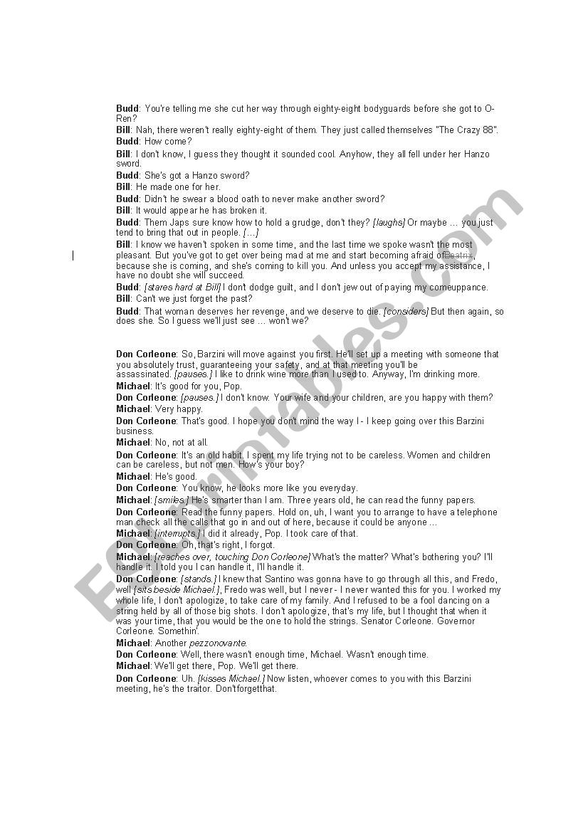 bill and budd quote from kill volume I