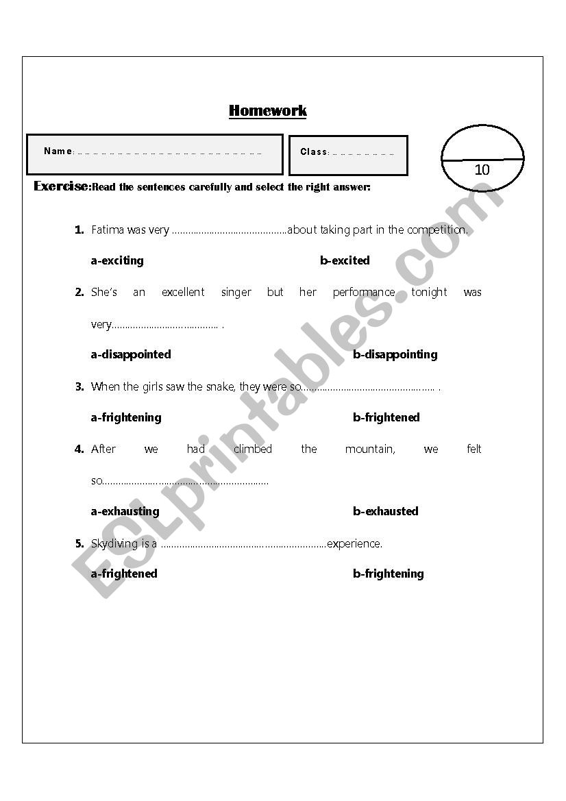 present participle and past participle