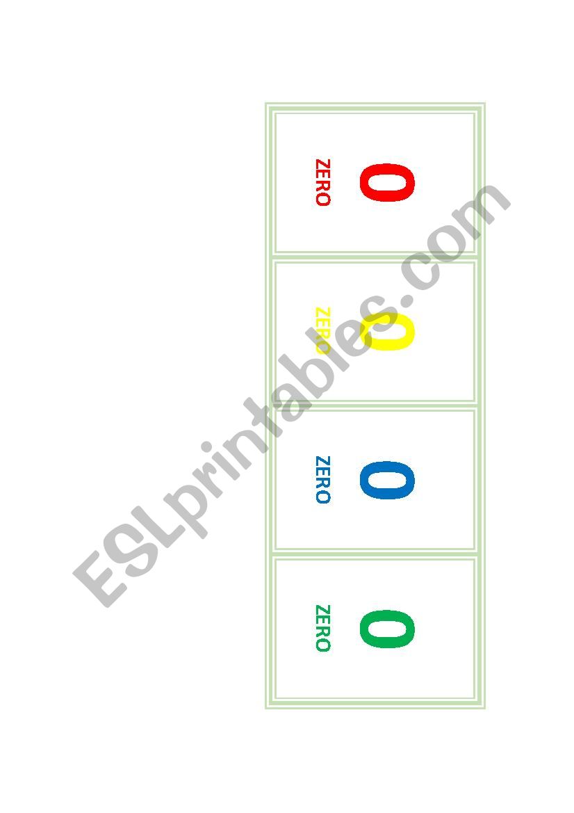 0-12 flashcards & Go Fish game