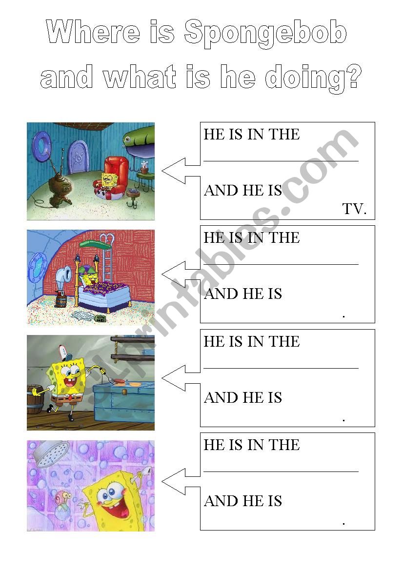 SpongeBobs house worksheet