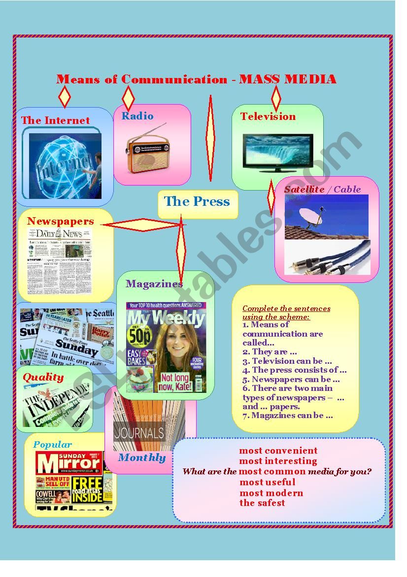 MASS MEDIA     worksheet