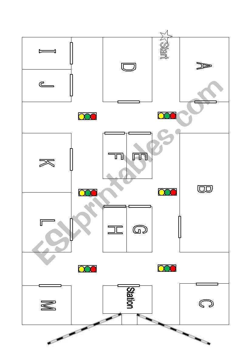 DIRECTIONS - Conversations and maps - lower intermediate level (street) map 2