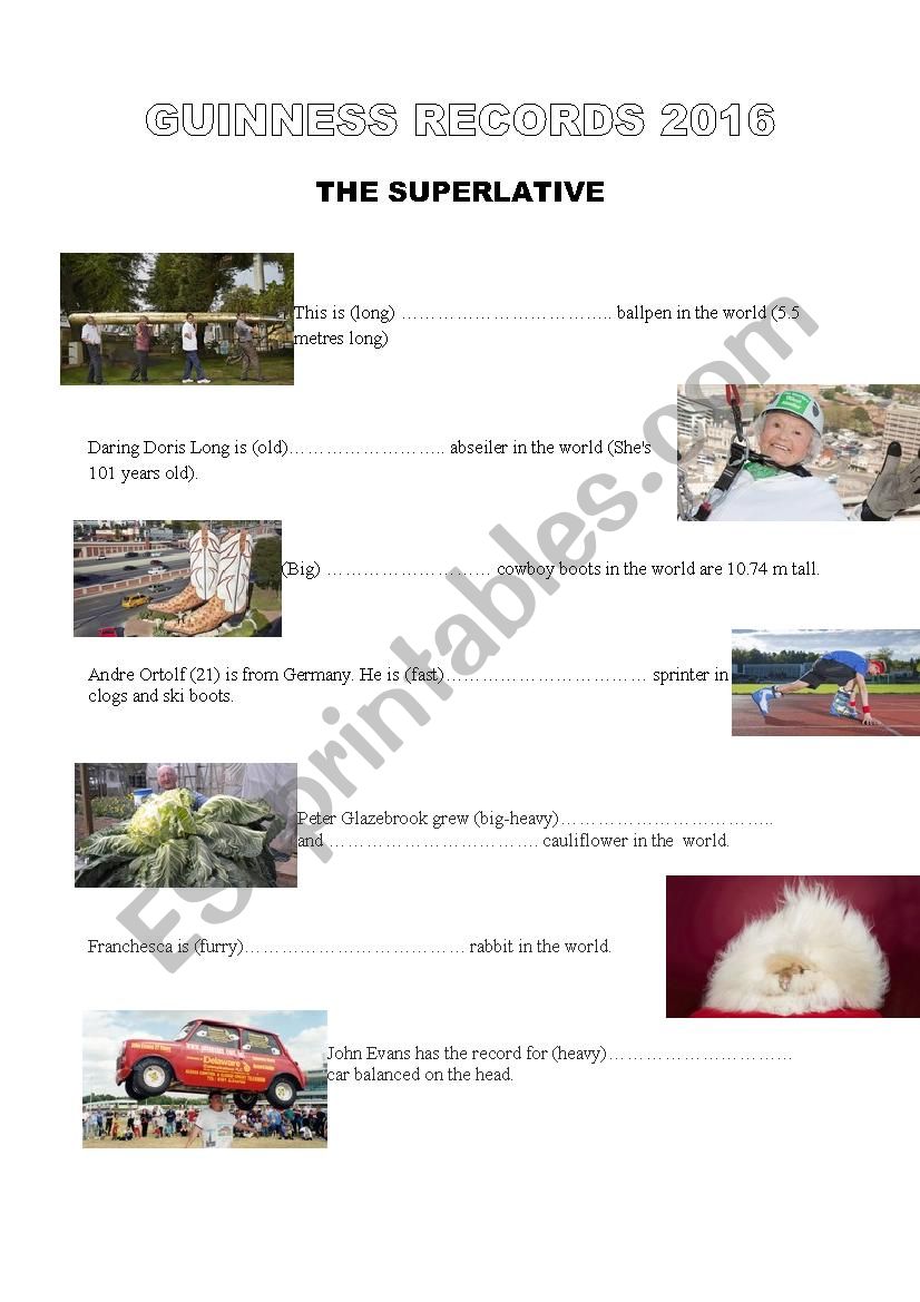 GUINNESS RECORDS 2016 - THE SUPERLATIVE
