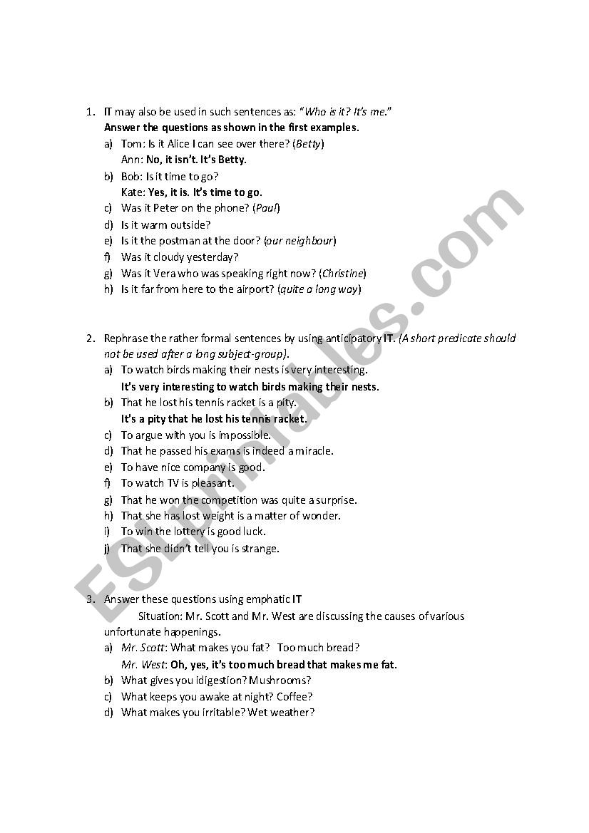 The active voice-to be worksheet