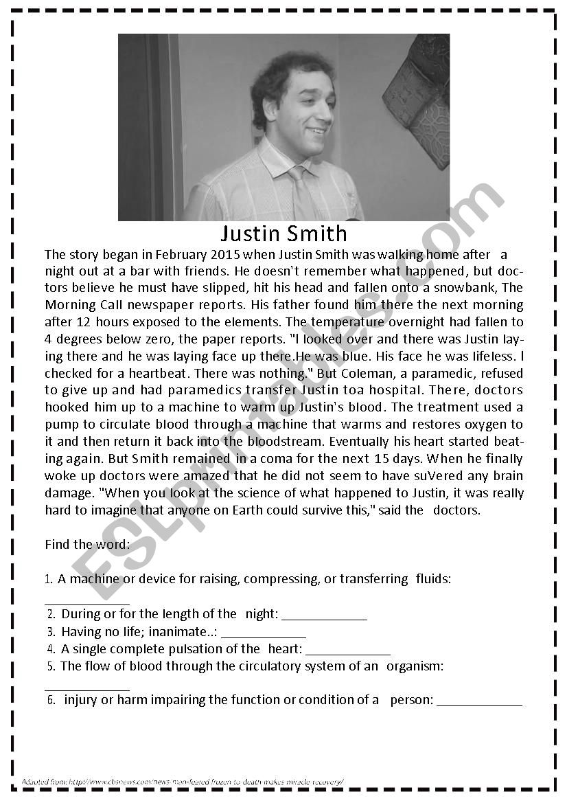 Justin Smith worksheet