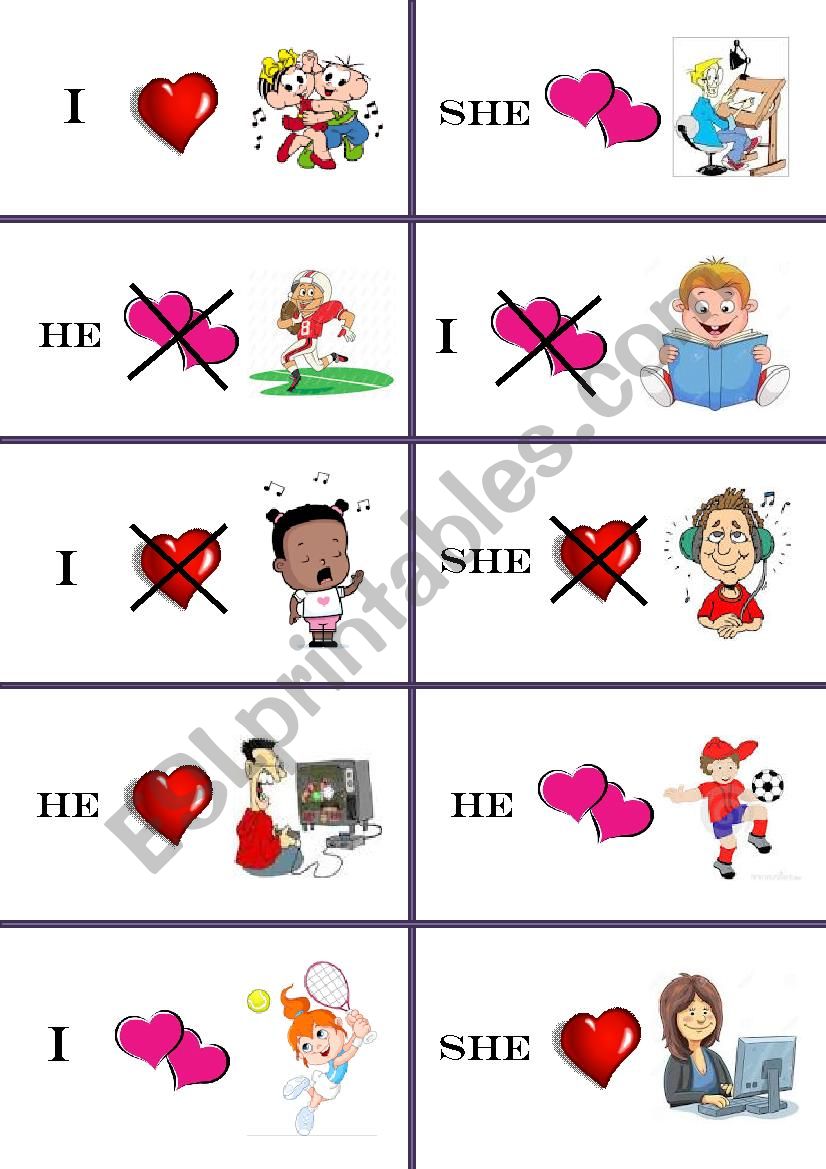 Playing cards worksheet