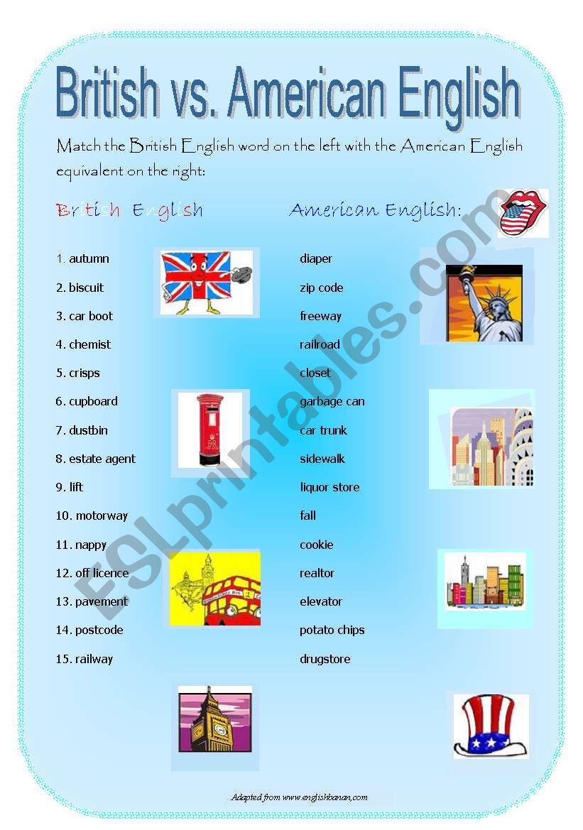 British English vs. American English