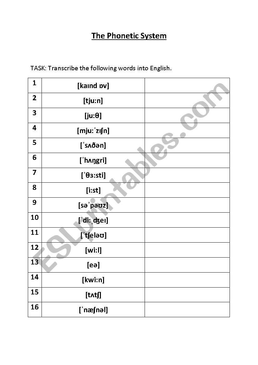 Phonetic vocab game worksheet