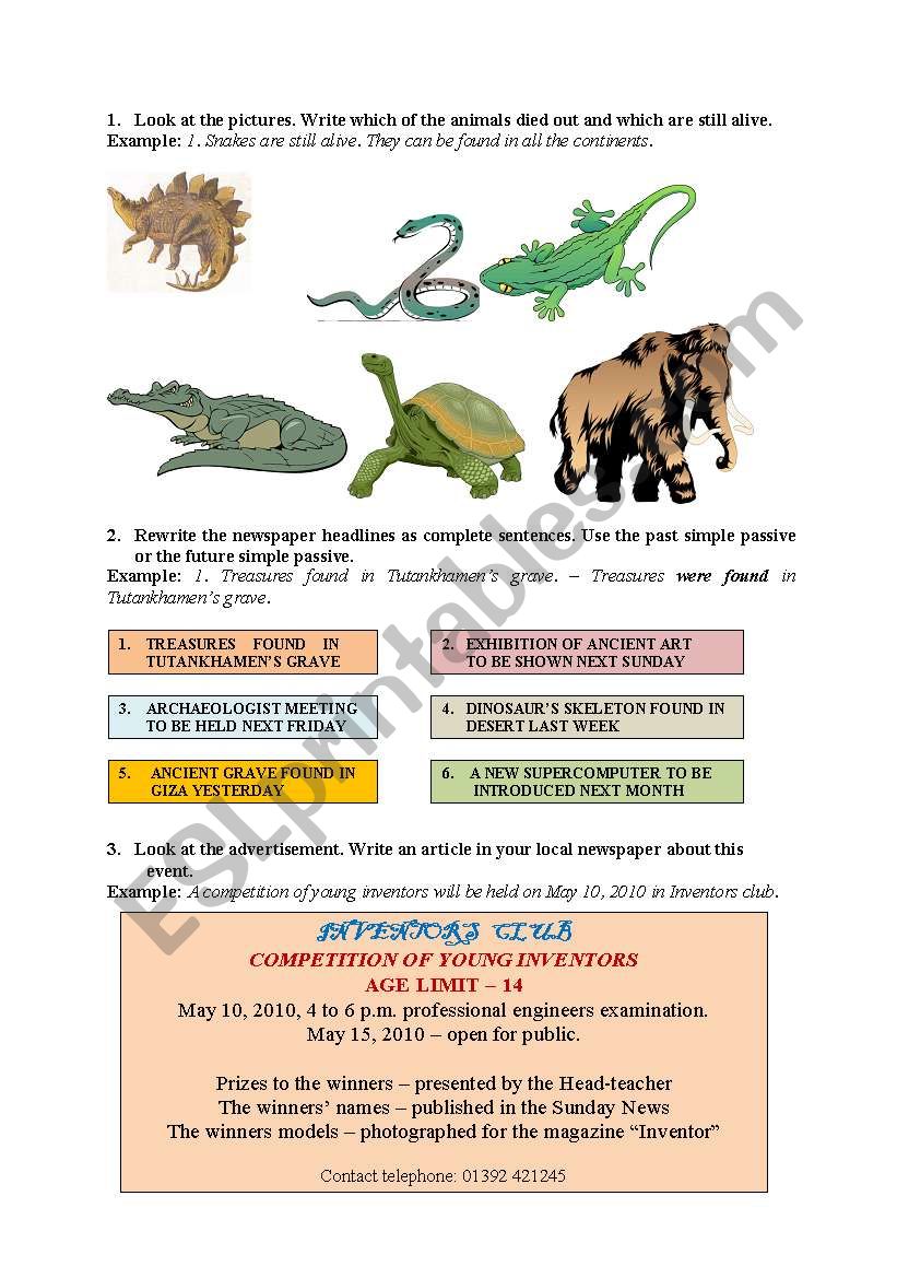 Passive Voice worksheet