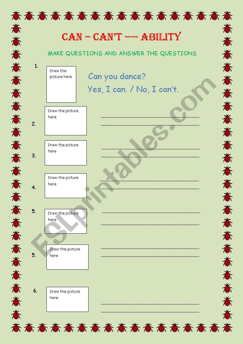 NAC - CAN´T ABILITY worksheet