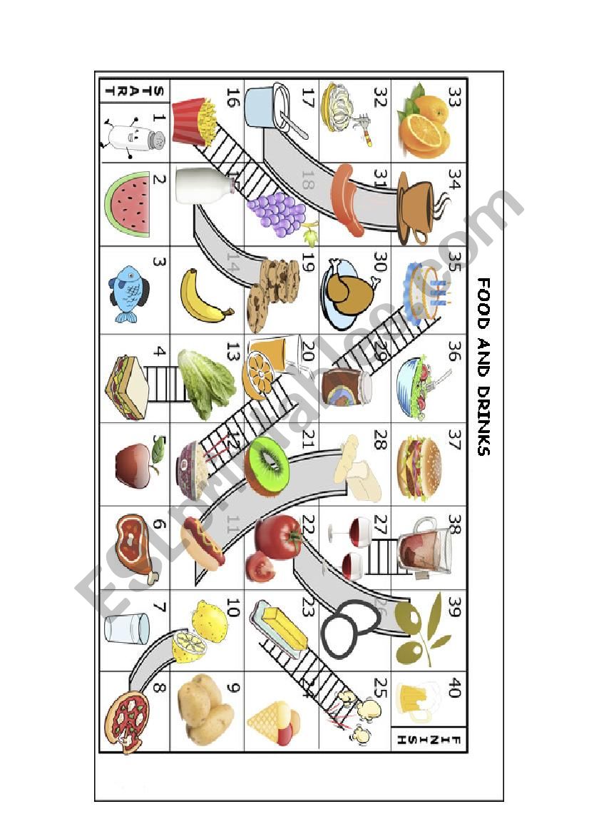 Food Boardgame worksheet