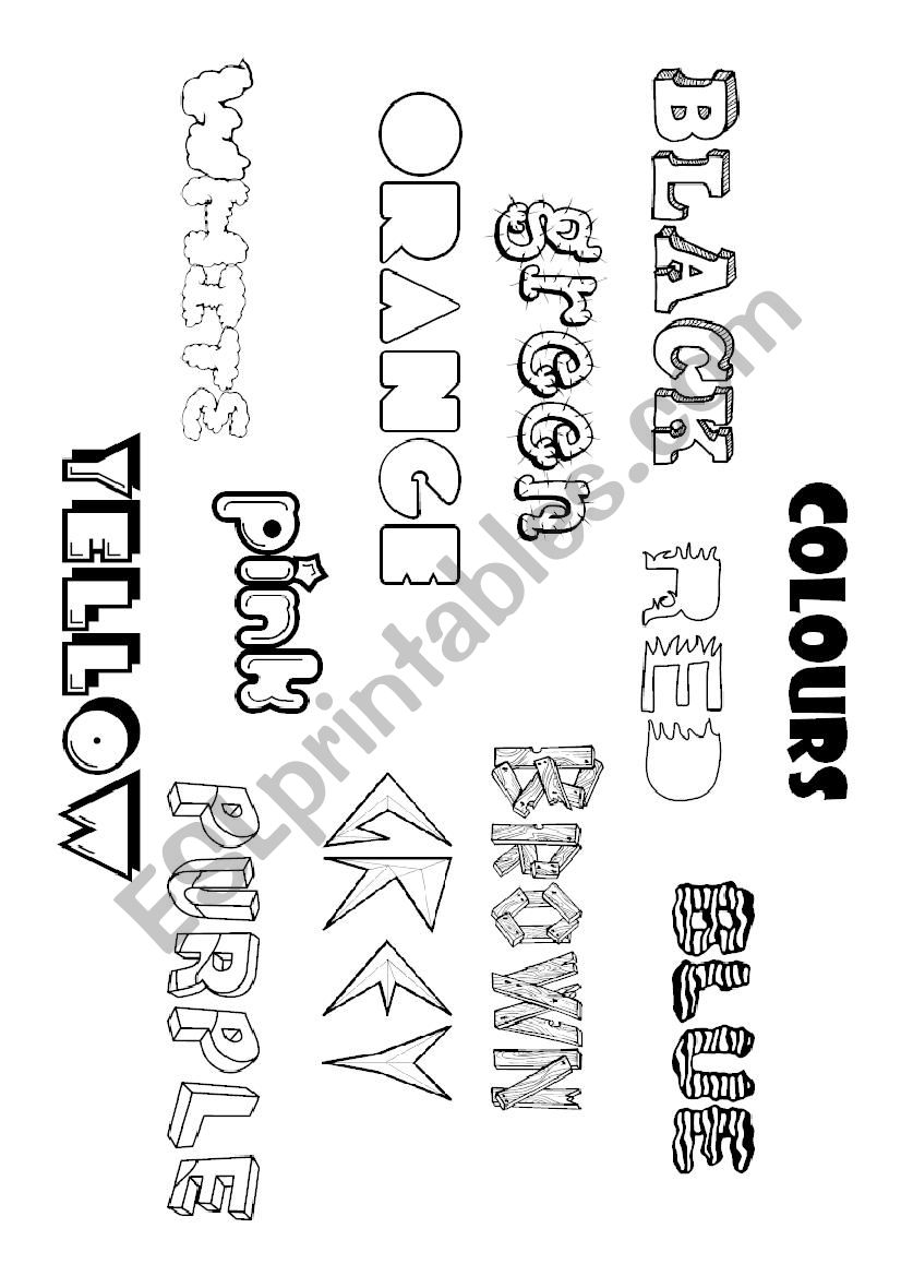 Colours worksheet