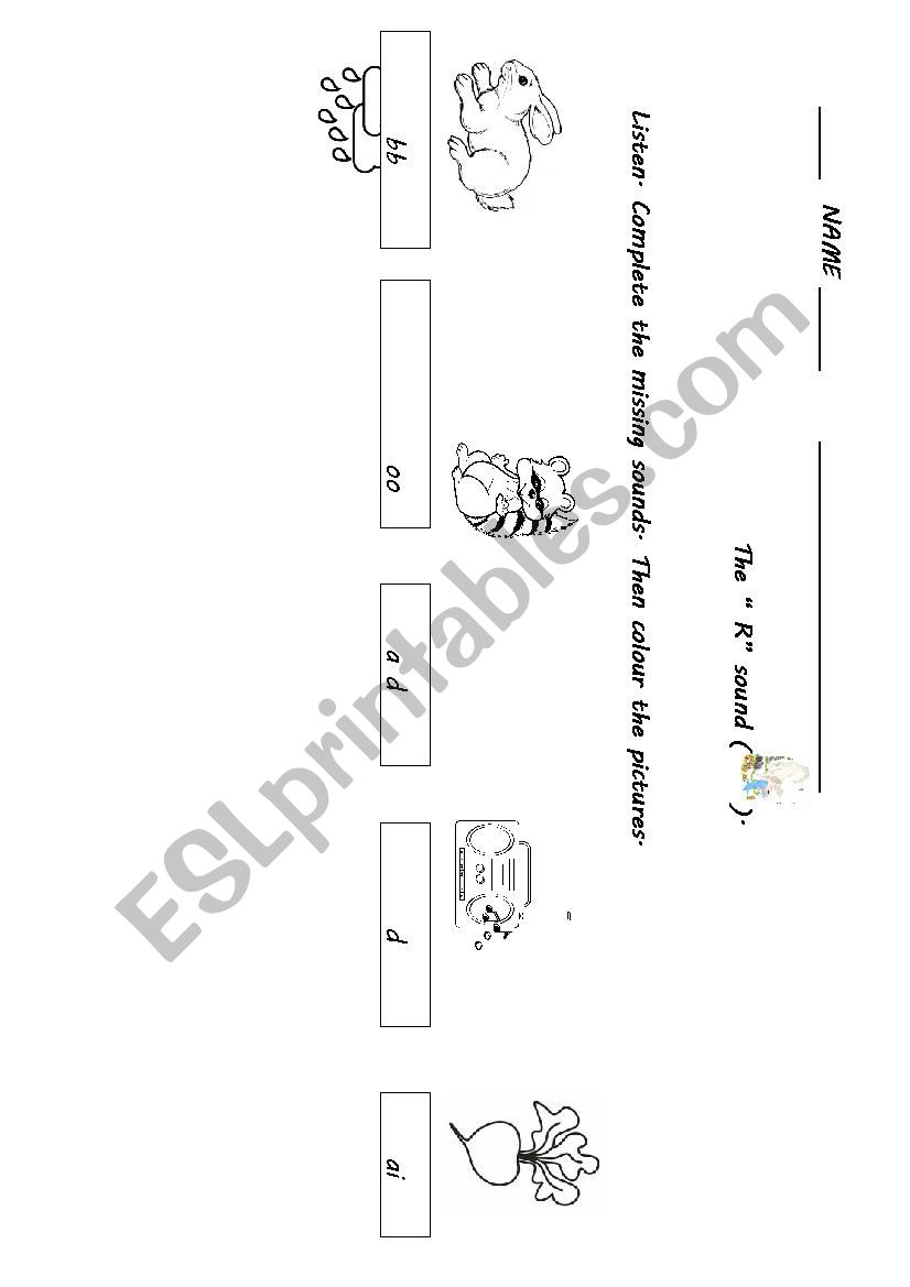 The "R" Sound - ESL worksheet by normeno1971